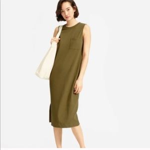 Everlane The Long Weekend Tank Dress in Green